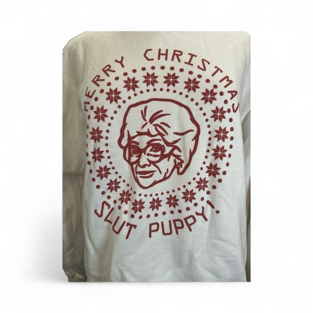 Festive White Graphic Sweatshirt - Picture 2 of 4